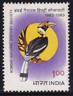 India MNH 1983, Cent., Of Bombay Natural History Society, Bird, Great Indian Hornbil. - Ongebruikt