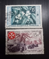 Afrique Occidentale Française 1956 Coffee Bush & 1957 Maltese Order - Used Stamps