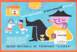 06162 / CAISSE NATIONALE De PREVOYANCE Ex C.N.A.V Assurance Je Vis Sans Souci Buvard Blotter - Banca & Assicurazione