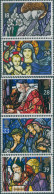 Great Britain 1992 SG1634-1638 QEII Christmas Stained Glass Windows Set MNH - Non Classés