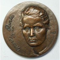 Médaille MARIE CURIE 1967 (Polonium Radium 1898)  Par J.H COËFFIN, Lartdesgents.fr - Royaux / De Noblesse