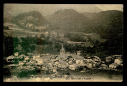 73 - BEAUFORT-SUR-DORON - VUE GENERALE - CARTE ANCIENNE TOILEE ET COLORISEE - Beaufort