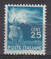 Y0003 - ITALIA Ss N°545 - ITALIE Yv N°483 * DEMOCRATICA - 1946-60: Mint/hinged