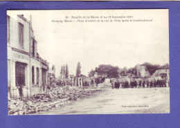 55 - GUERRE 14/18 - REVIGNY - RUE DE VITRY ET PLACE - APRÉS LE BOMBARDEMENT - ANIMEE -  - Revigny Sur Ornain