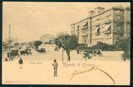 BK013 GRAND HOTEL - RICORDO DI LIVORNO ANIMATA 1905 CIRCA - Livorno