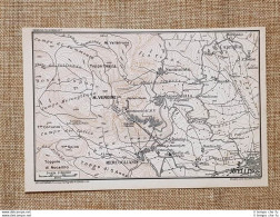 Carta O Cartina Del 1929 Avellino Monte Vergine Mercogliano Campania T.C.I. - Mapas Geográficas