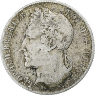 Belgique, Leopold I, 1/2 Franc, 1844, Bruxelles, Argent, TB - 1/2 Franc