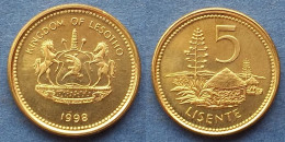 LESOTHO - 5 Lisente 1998 KM# 62 Letsie III (1996) - Edelweiss Coins - Lesotho