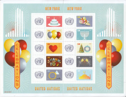 2021 United Nations New York Celebrations GIANT A4 Miniature Sheet Of 10 MNH @ BELOW FACE VALUE - Nuovi