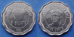 SIERRA LEONE - 5 Cents 2022 "Israel Olorunfeh Cole" KM# 504 Monetary Reform (2022) - Edelweiss Coins - Sierra Leona