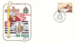 1427 (Yvert Et Telier) Sur FDC Illustrée Commémorant Le Voyage Du Pape Jean-Paul II à São Paulo Au Brésil - 1980 - FDC