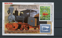 Bolivien Block 138 Postfrisch Eisenbahn #IY832 - Bolivie