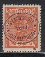 Rio De Oro Variedades 1908 Edifil 40hi * Mh  Sobrecarga Invertida Violeta - Rio De Oro