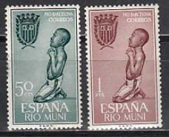 Rio Muni Correo 1963 Edifil 40/1 ** Mnh - Rio Muni