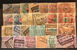 Belgique Belgium - Accumulation Of 26 Railroad Stamps Used - Other & Unclassified