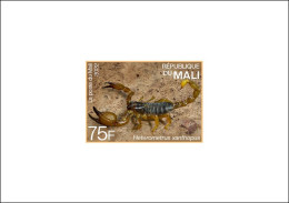 MALI 2022 DELUXE PROOF - INDIA ENDEMIC FAUNA - SCORPIONS SCORPION SPIDERS ARAIGNEES - RARE - Ragni