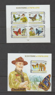 Burundi 2013 M/S Scouts And Butterflies Imperforated/ND MNH ** - Blokken & Velletjes