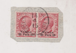 ITALY  ALBANIA VALONA Nice Stamps Used On Piece - Albania