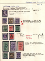 OCCUPAZIONE JUGOSLAVA  ISTRIA (POLA) 1945 Francobolli Di Italia Soprastampati - Catalogo N. 22/36 E N. 37/40. - Jugoslawische Bes.: Triest