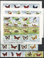 Gambia ZD Bogen 1113-1160, Paare Postfrisch Schmetterlinge #JU319 - Gambia (1965-...)