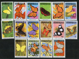 Dominica 1452-1467 Postfrisch Schmetterling #HE950 - Dominica (1978-...)