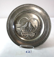 E2 Assiette Souvenir - Etain - La Royale Hirondelle - Kain - Tournai - Etains