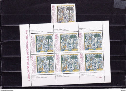 PORTUGAL 1982 AZULEJO VI Yvert 1547 + 1547a FEUILLE, Michel 1568 + KB NEUF** MNH Cote Yv 9,50 Euros - Neufs