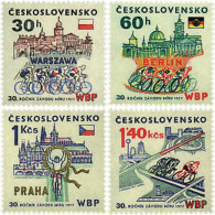 63744 MNH CHECOSLOVAQUIA 1977 30 CARRERA CICLISTA DE LA PAZ. - Unused Stamps