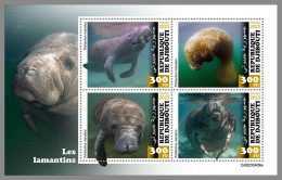 DJIBOUTI 2023 MNH Manatees M/S – OFFICIAL ISSUE – DHQ2420 - Autres & Non Classés