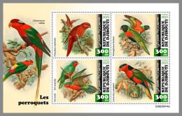 DJIBOUTI 2023 MNH Parrots Papageien M/S – IMPERFORATED – DHQ2420 - Perroquets & Tropicaux