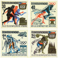 70679 MNH CHECOSLOVAQUIA 1971 75 ANIVERSARIO DEL COMITE OLIMPICO NACIONAL - Unused Stamps