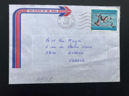 LETTRE MAURITANIE TP FLAMANDS 18UM OBL.MEC.8-6 1982 NOUAKCHOTT RP - Flamingo