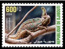 DJIBOUTI 2024 STAMP 1V 600F - CAMOUFLAGE - CHAMELEON CHAMELEONS CAMELEON CAMELEONS REPTILES - MNH - Autres & Non Classés