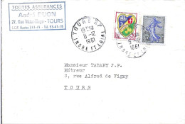 TIMBRE N°  1234 A / 1232 -   - TARIF 1 01 60 AU 18 5 64   -  2e ECHELON  -  1961- - Tarifs Postaux