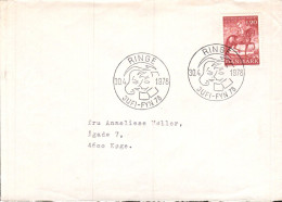 FINLANDE LETTRE FDC PEINTURE POUR LE DANEMARK 1975 - Lettres & Documents