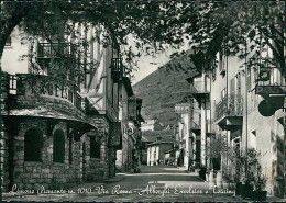 LIMONE PIEMONTE ( CUNEO ) VIA ROMA - ALBERGHI EXCELSIOR E TOURING - EDIZIONE RIBERI - SPEDITA - 1950s (20655) - Cuneo