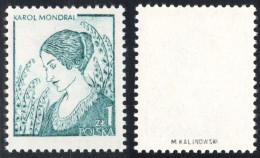 Poland 1979 Fi.2461P1 Mi.2608F, Polish Contemporary Graphics Art, Blue Green Proof Of Colour Guarantee Kalinowski MNH** - Gravuren