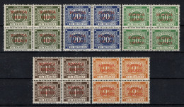 RUANDA-URUNDI: COB TX 15b/19b Blok Van 4 POSTFRIS ** MNH. - Unused Stamps