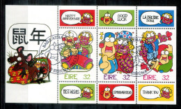 IRLAND Block 17, Bl.17 Canc. - Chines.Jahr Der Ratte, Year Of The Rat, Année Du Rat - IRELAND / IRLANDE - Hojas Y Bloques