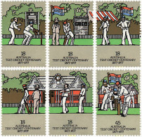 42966 MNH AUSTRALIA 1977 CENTENARIO DEL PRIMER MATCH DE CRICKET - Mint Stamps