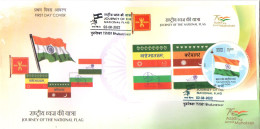 India - 2022 - Journey Of National Flag - Miniature Sheet On  FDC. - Covers & Documents