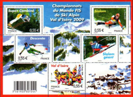 224900 MNH FRANCIA 2009 CAMPEONATO DEL MUNDO DE ESQUI ALPINO - Sonstige & Ohne Zuordnung