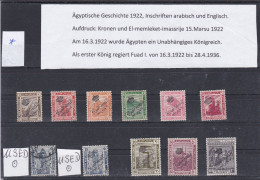 ÄGYPTEN - EGYPT - EGYPTIAN - ÄGYPTOLOGIT - DYNASTIE - ÜNABHANGIGES KÖNIGREICH 1922  - FALZ - MH. - Unused Stamps