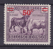 Belgian Congo 1931 Mi. 123, 50c./45c. Overprinted Aufdruck Surchargé Ubangi-Mann, MH* (2 Scans) - Unused Stamps