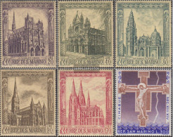 San Marino 897-901,902 (complete Issue) Unmounted Mint / Never Hinged 1967 Gothic Cathedrals, Paintings - Ungebraucht