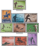 San Marino 739-748 (complete Issue) Unmounted Mint / Never Hinged 1962 Hunting - Ongebruikt
