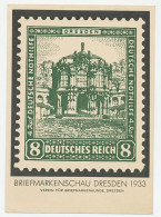 Postal Stationery Germany 1933 Stamp Show Dresden - Other & Unclassified