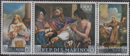 San Marino 887-889 Triple Strip (complete Issue) Unmounted Mint / Never Hinged 1967 Giovanni Francesco Barbieri - Ungebraucht