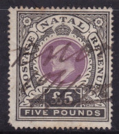 Natal EV11 High Value £5 Fiscally Used, Spacefiller. - Revenue Stamps