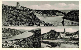 72691430 Kaub Burg Gutenfels Rheinpartie Oberwesel Ruine Schoenburg Bacharach Ka - Kaub